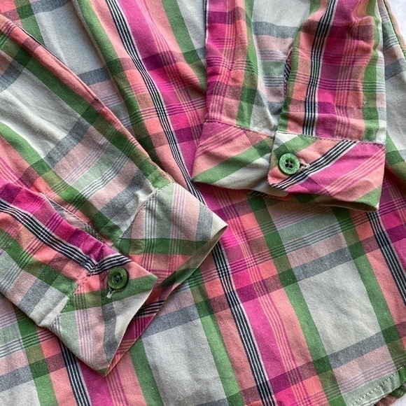 COOGI Little Kids Plaid Studded Patch Button Up Top Sz 6 - Picture 8 of 12